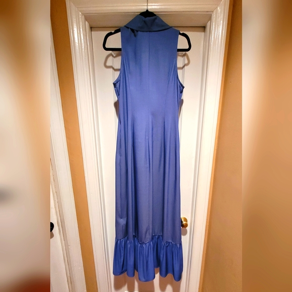 NWT Imported Columbia Designer EBBA Ladie's Sleeveless Button Down Maxidress 👗 - Picture 2 of 8
